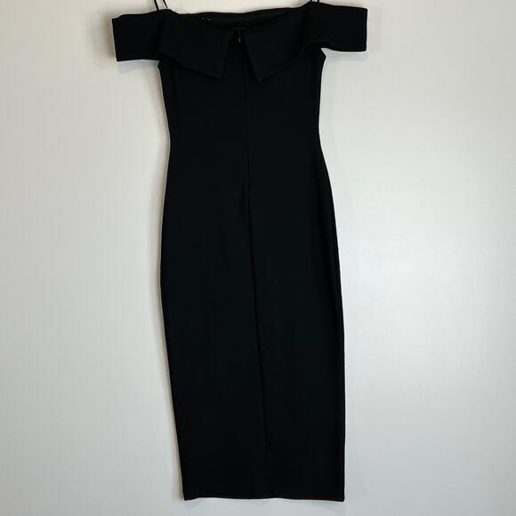 Women's Windsor Unforgettable Off the Shoulders Midi Black Dress - Picture 1 of 8